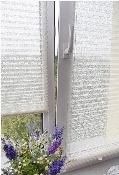 Изображение товара Штора-плиссе Delfa Basic Transparent СПШ-31102 (48x160, белый)