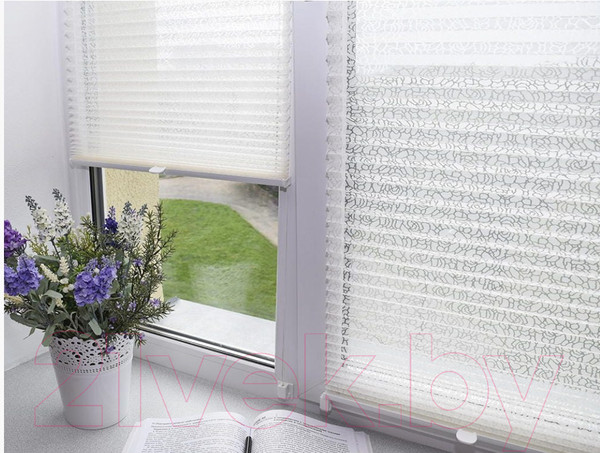 Изображение товара Штора-плиссе Delfa Basic Transparent СПШ-31102 (62x160, белый)