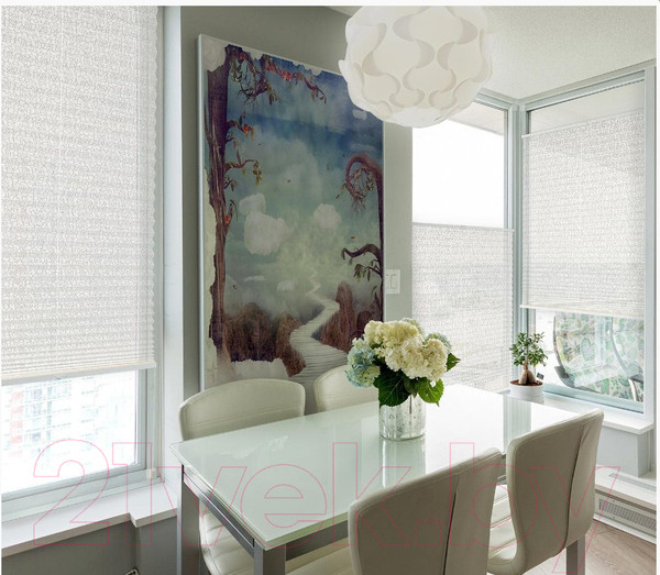 Изображение товара Штора-плиссе Delfa Basic Transparent СПШ-31102 (81x160, белый)