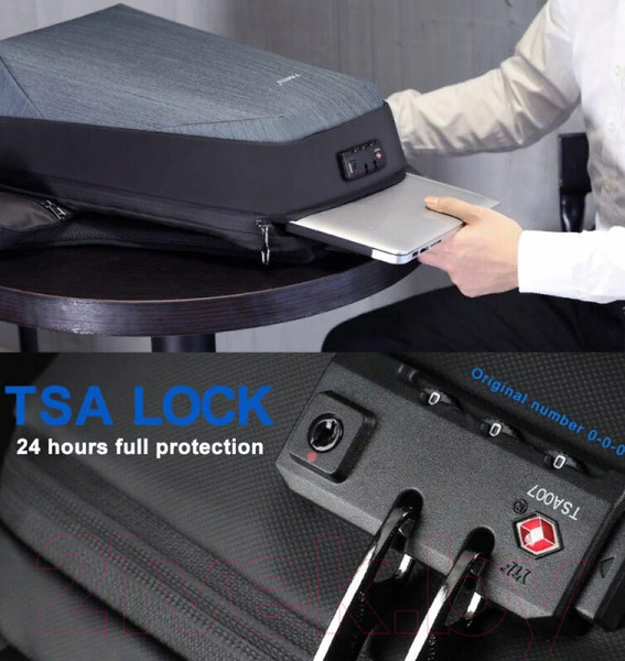 Изображение товара Рюкзак Tigernu T-B3669 15.6" (черный/коричневый)