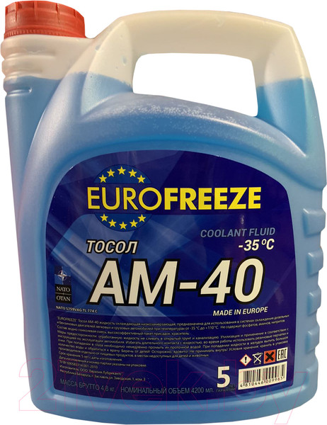 Изображение товара Тосол Eurofreeze АМ40 / 56101 (4.8кг)