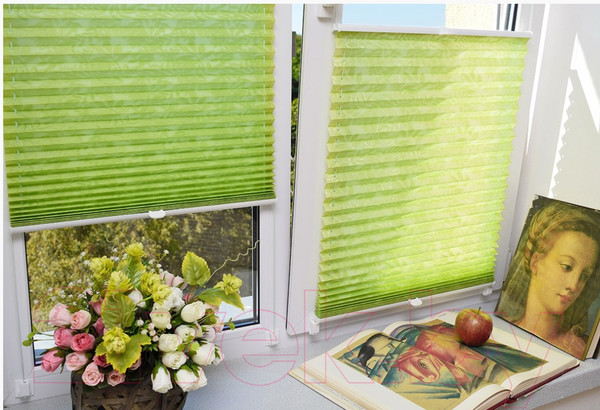 Изображение товара Штора-плиссе Delfa Самоа СПШ-332 (73x160, салатовый)