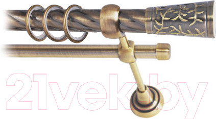 Изображение товара Карниз для штор Lm Decor Византия 066 2р витой 25/16мм (антик, 3.2м)