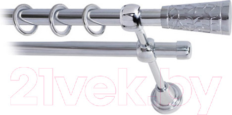 Изображение товара Карниз для штор Lm Decor Византия 066 2р гладкий 25/16мм (хром, 2.4м)