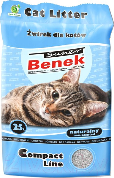 Наполнитель для туалета Super Benek Compact (25л/20кг)