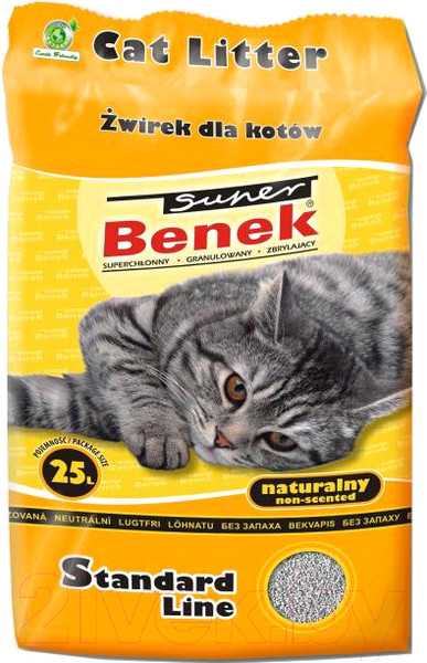 Наполнитель для туалета Super Benek Натуральный (25л/20кг)