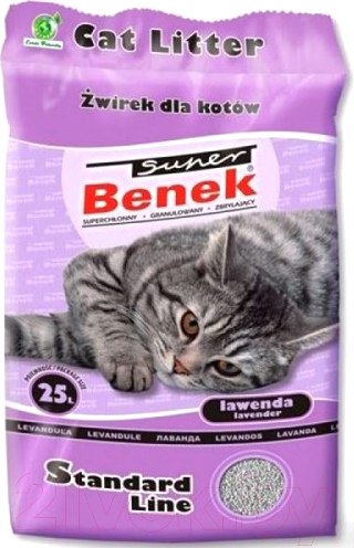 Наполнитель для туалета Super Benek Лаванда (25л/20кг)