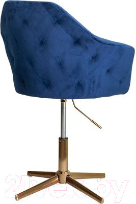Изображение товара Стул AksHome Dubai (синий велюр/золото)