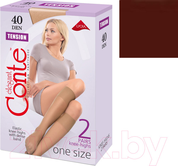 Изображение товара Гольфы Conte Elegant Tension 40 (р.23-25, mocca, 2 пары)