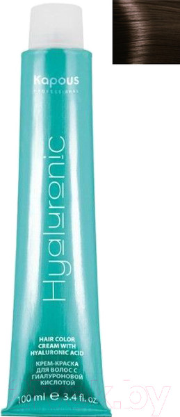 Изображение товара Крем-краска для волос Kapous Hyaluronic Acid с гиалуроновой кислотой 4.3 (коричневый золотистый)