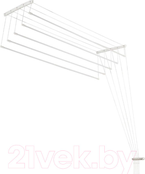 Изображение товара Сушилка для белья Comfort Alumin Group Потолочная 5 прутьев 250см (сталь/белый)