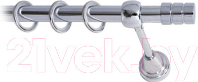 Изображение товара Карниз для штор Lm Decor Цилиндр 088 1р гладкий 25мм (хром, 3.2м)