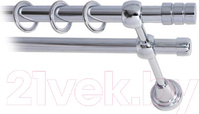 Изображение товара Карниз для штор Lm Decor Цилиндр 088 2р гладкий 25/16мм (хром, 1.6м)