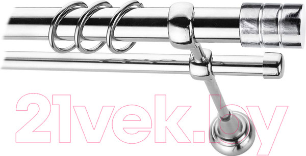 Изображение товара Карниз для штор Lm Decor Цилиндр 088 2р гладкий 25/16мм (хром, 2.8м)