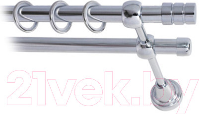 Изображение товара Карниз для штор Lm Decor Цилиндр 088 2р гладкий 25/16мм (хром, 3.2м)