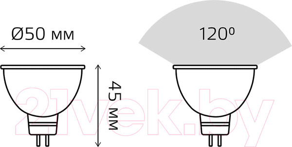 Изображение товара Лампа Gauss GU5.3 7W 4100K / 101505207
