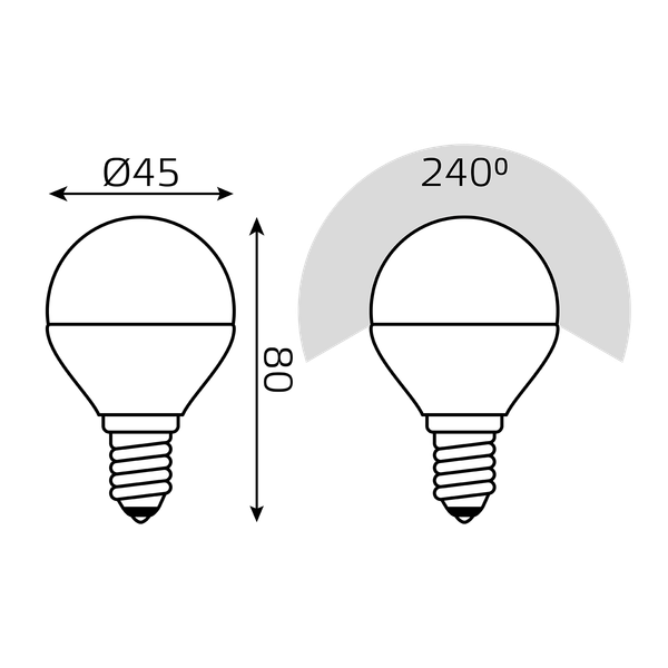 Изображение товара Лампа Gauss Globe E14 7W 3000K / 105101107-D