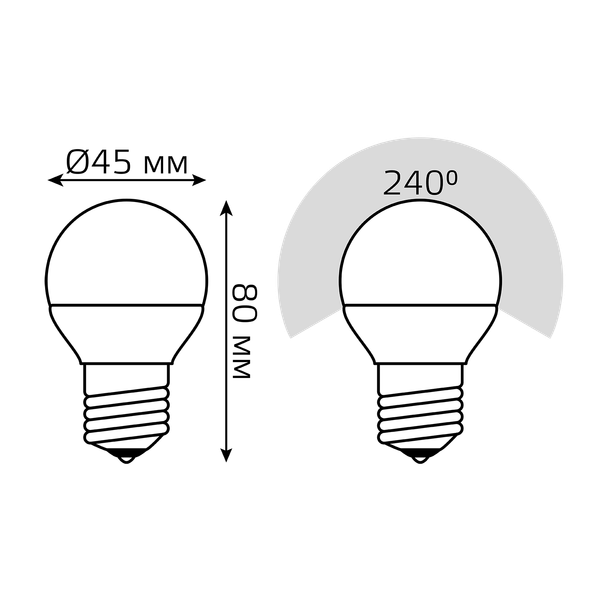 Изображение товара Лампа Gauss Globe E27 7W 4100K / 105102207-D