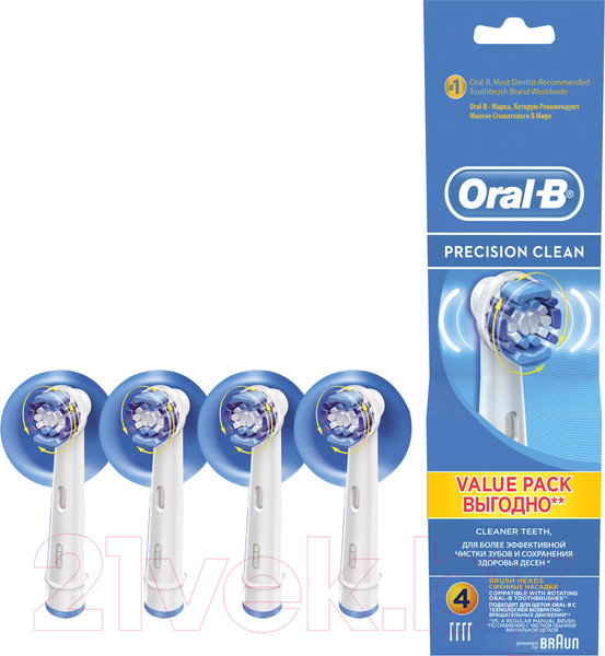 Изображение товара Набор насадок для зубной щетки Oral-B Precision Clean EB20 (4шт)
