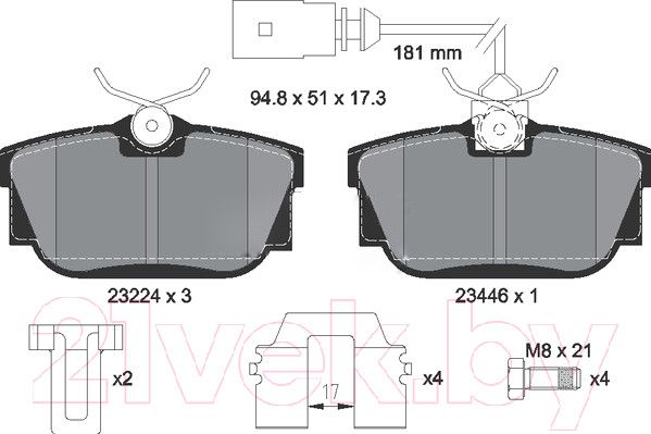 Изображение товара Тормозные колодки Textar 2322416