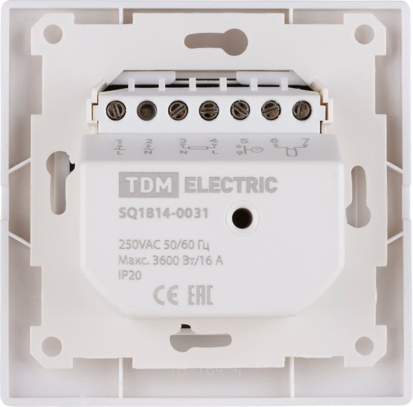 Изображение товара Терморегулятор для теплого пола TDM Таймыр SQ1814-0031 (белый)