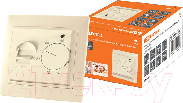 Изображение товара Терморегулятор для теплого пола TDM Таймыр SQ1814-0131 (слоновая кость)