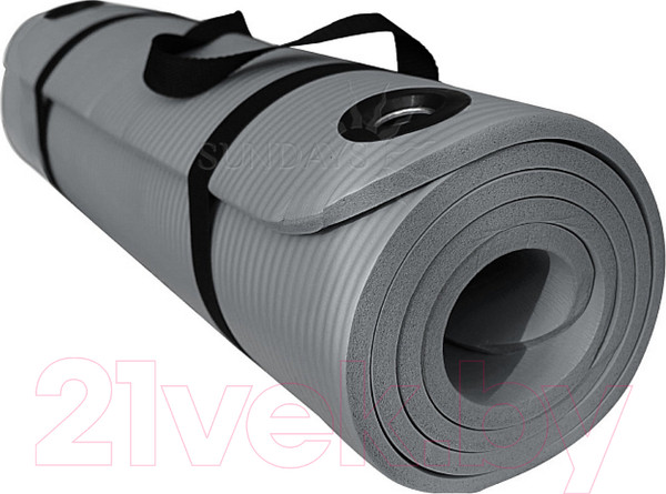 Изображение товара Коврик для йоги и фитнеса Sundays Fitness IR97506 (180x60x1см, серый)