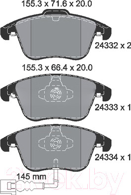 Изображение товара Тормозные колодки Textar 2433301