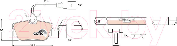 Изображение товара Тормозные колодки TRW GDB1369