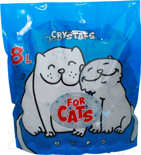 Наполнитель для туалета For Cats Силикагелевый / TUZ034 (8л/3.1кг)