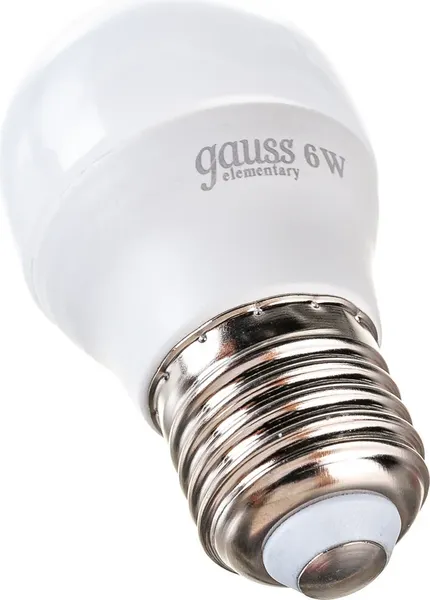 Изображение товара Лампа Gauss Elementary Globe E27 6W 2700K/3000K / 53216T (3шт)