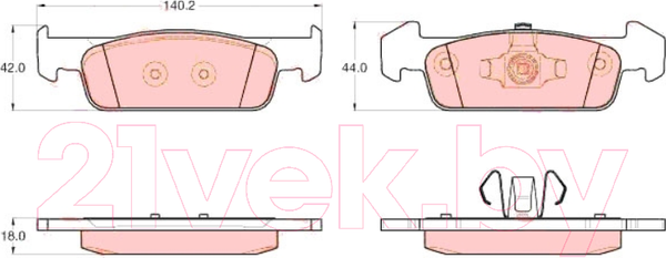 Изображение товара Тормозные колодки TRW GDB2018