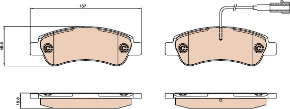 Изображение товара Тормозные колодки TRW GDB2068