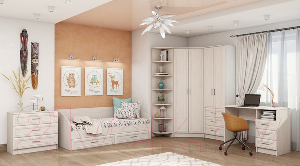 Изображение товара Письменный стол Астрид Мебель Принцесса / ЦРК.ПРН.02 (анкор белый)