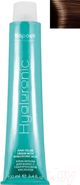 Изображение товара Крем-краска для волос Kapous Hyaluronic Acid с гиалуроновой кислотой 5.43 (светлый коричневый медный золотистый)