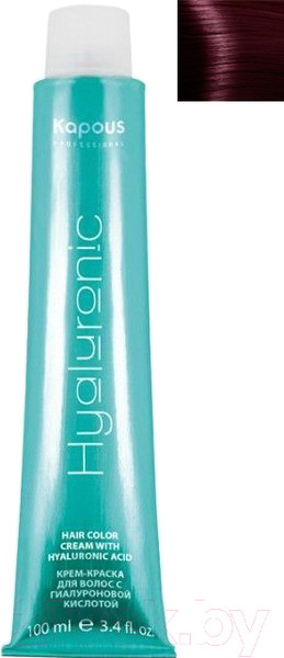 Изображение товара Крем-краска для волос Kapous Hyaluronic Acid с гиалуроновой кислотой 5.66 (светлый коричневый красный интенсивный)
