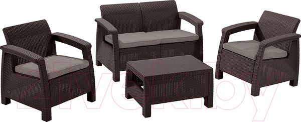 Изображение товара Кофейный столик садовый Keter Corfu Table / 207786 (коричневый)