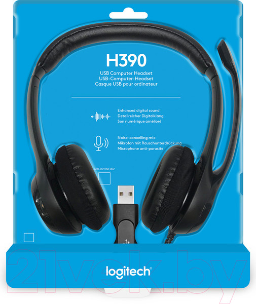 Изображение товара Наушники-гарнитура Logitech H390 981-000406 / 981-000803