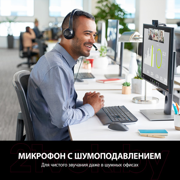 Изображение товара Наушники-гарнитура Logitech H390 981-000406 / 981-000803