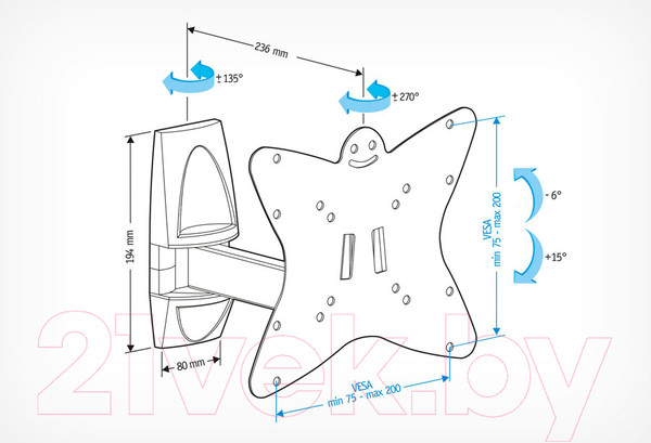 Изображение товара Кронштейн для телевизора Holder LCDS-5037