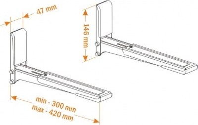 Изображение товара Кронштейн для крепления микроволновой печи Holder MWS-2003 (металл)