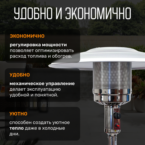 Изображение товара Уличный инфракрасный газовый обогреватель Sundays PH01-SS