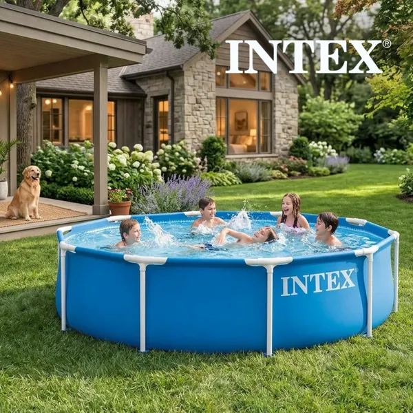 Изображение товара Каркасный бассейн Intex Metal Frame / 56999/28202 (305x76, с фильтр насосом)