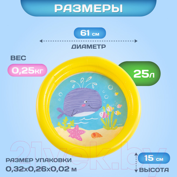 Изображение товара Надувной бассейн Intex 59409 (61x15)