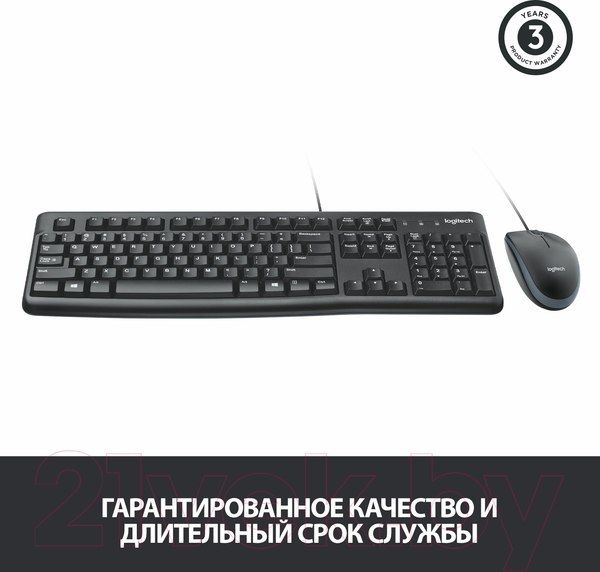 Изображение товара Комплект клавиатура и мышь Logitech MK120 (черный)