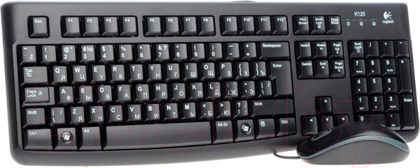Изображение товара Комплект клавиатура и мышь Logitech MK120 (черный)