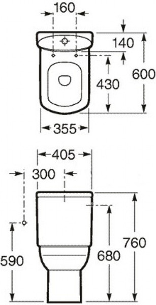 Изображение товара Сливной бачок Roca Dama Senso Compacto 734151B000