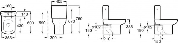 Изображение товара Чаша унитаза напольного Roca Dama Senso Compacto 7342518000