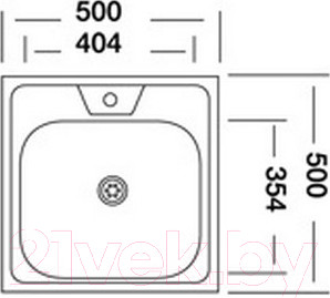 Изображение товара Мойка кухонная Kromevye EC 207 D