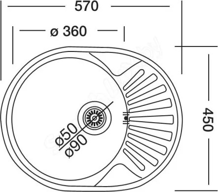 Изображение товара Мойка кухонная Kromevye EC 257 D